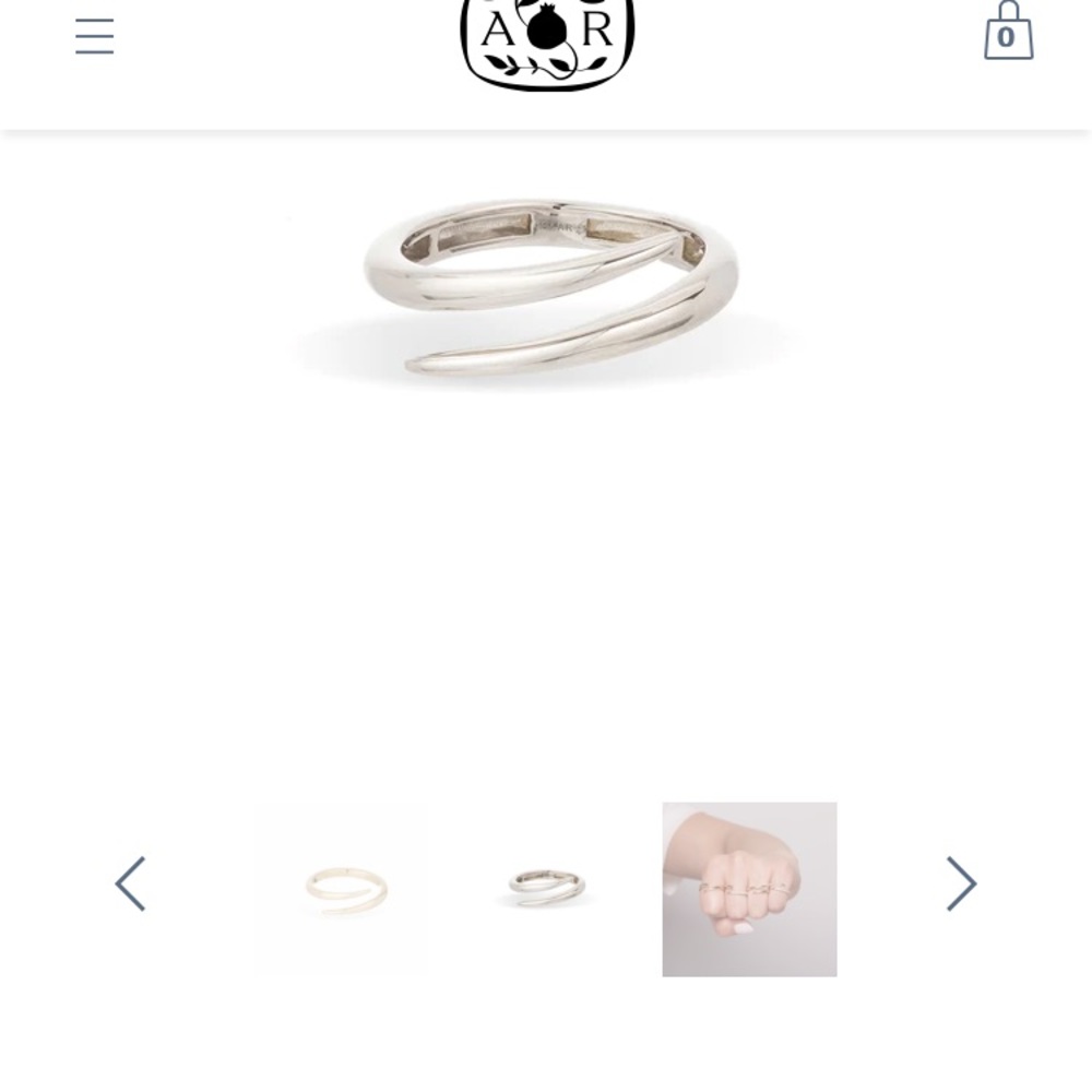 Adina Reyter Thorn Wrap Ring - sterling silver size 5 NEW w/Receipt!